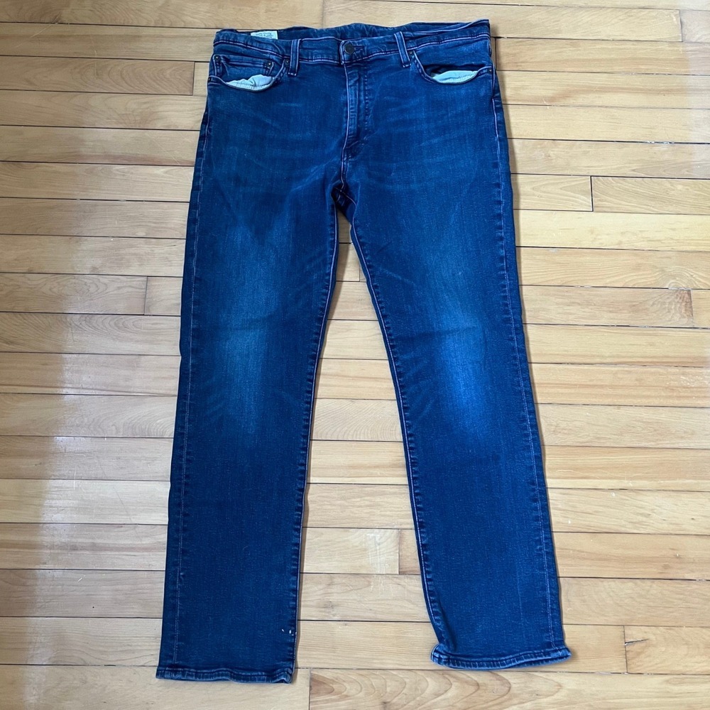 Levis 511 Slim Fit Dark Wash Blue Denim Jeans Mens 38x32 Indigo Stretch